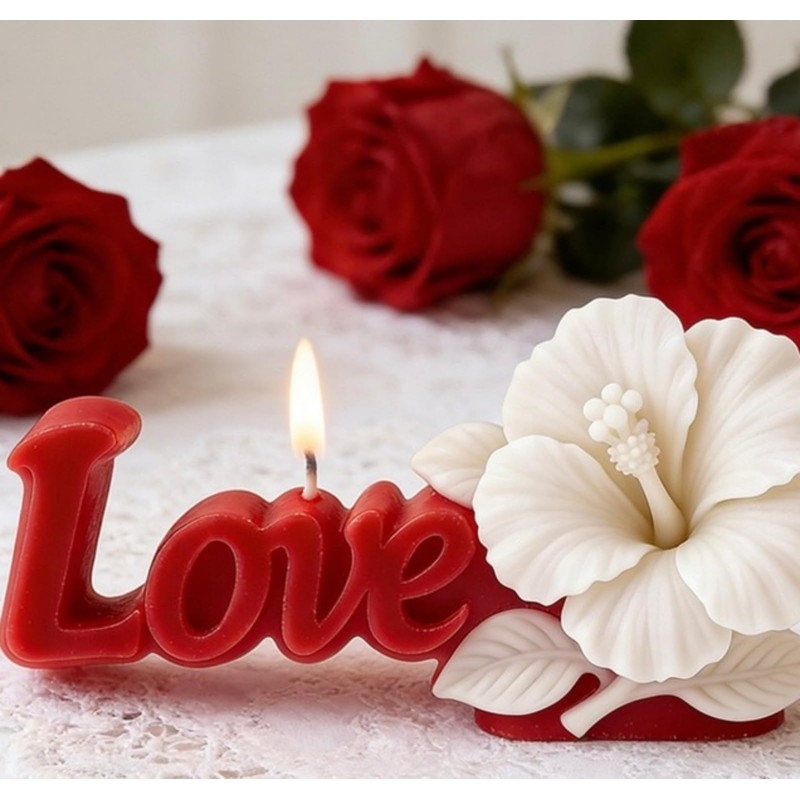 Love Flower Candle Silicone Molds for Candle Making