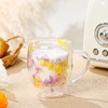 Arefen Gifts for Women Dried Flowers Double Wall Glass Coffee