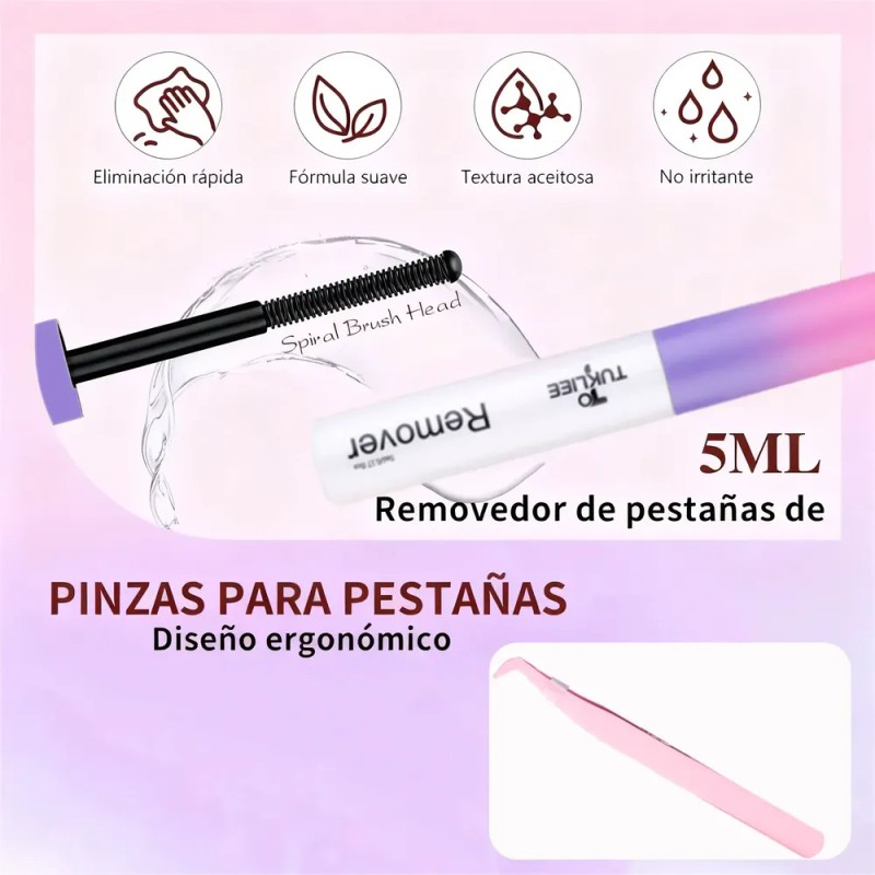 560pcs Kit Extensiones De Pestañas Negras - Efecto Natural
