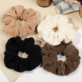 Large Scrunchies for Women's Hair Velvet Extra Big Scrunchie Both for Thick Hair or Thin Hair Curl Hair No Crease Jumbo Ponytail Holder No Hurt Your Hair for Sleep