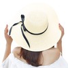 Muryobao Womens Wide Brim Straw Sun Hat Floppy Foldable Roll