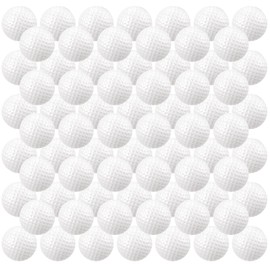 Junkin 80 Pcs Foam Golf Practice Balls Realistic Feel and Flight Training Sport Balls Elastic Soft Foam Golf Balls for Indoor or Outdoor Backyard Training (White)