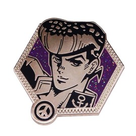 Josuke Diamond Unbreakable Anime Manga JoJo 1" Enamel Pin Badge, 1 Inch, Enamel, enamel