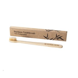 Bamboo Toothbrush China DENTAL HERB COMPANY Bamboo Toothbrush Men Women Biodegradable Teeth Bristle