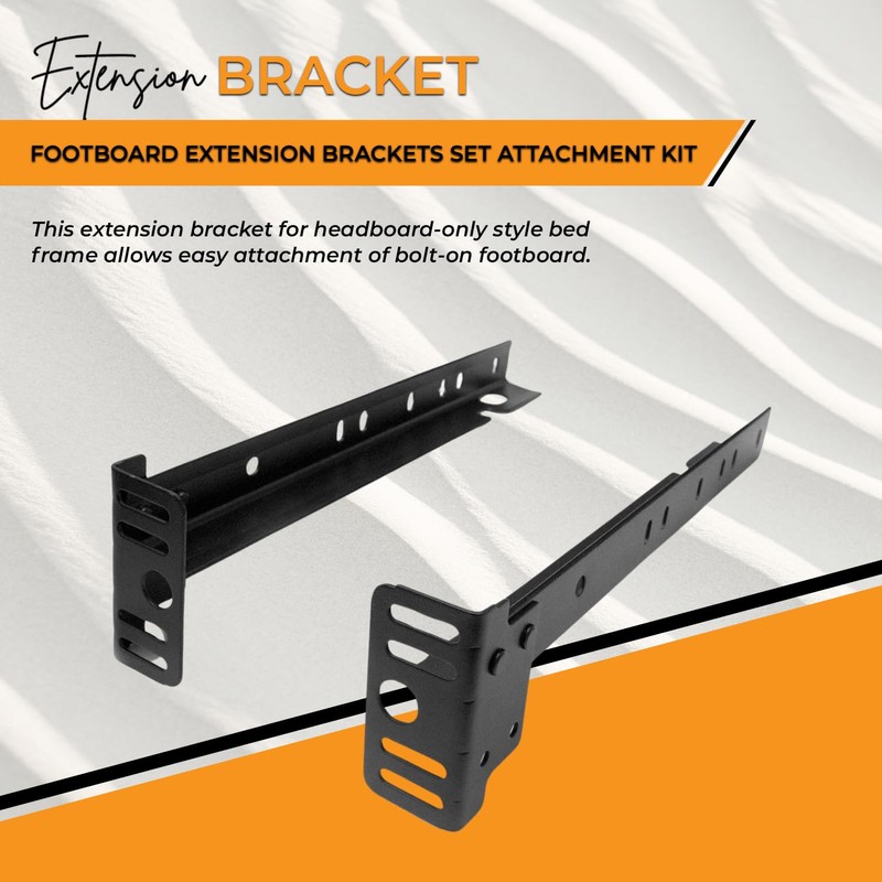 Kings Brand Furniture Bed Frame Footboard Extension Brackets Set of