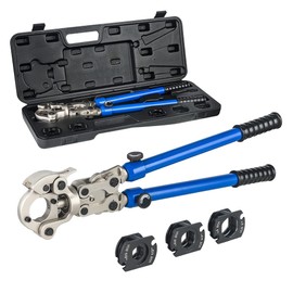 EFIELD Copper Tube Press Tool with 1/2" 3/4" 1" Jaw for Press Copper Fitting and Copper Pipe Connectionith 360 Degrees Rotating Head,(TOOL011)