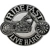 Ride Fast Live Hard Patch Iron On Sew On Motorcycle