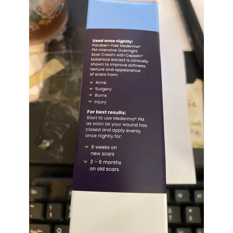Mederma PM Intensive Overnight Scar Cream 1oz EXP 1.27 &