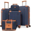 Cobens Luggage Sets 5 Piece Suitcase with Wheels，ABS Hard Case