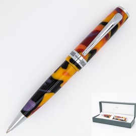 Monteverde USA People of the World Dogon Ballpoint Pen, Ergonomic Design, Polished Chrome Trim, High-End Resin, Cultural Writing Instrument