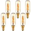 LiteHistory Dimmable T6 led Bulb 40W Candelabra led 2200K Amber