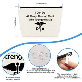 Physician Assistant Gifts PA Nurse Makeup Bag Future Physician Assistant Gifts Cosmetic Bag PA Medical Student Graduation Gifts Inspirational Gifts for Physician Assistant Christmas Birthday Gift