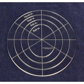 4 Piece Nested Oval Template Set-B-6", 8", 10", 12"-1/8" Acrylic"