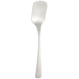Nagao Japanese and Western Eclectic Ice Cream Spoon, 5.2 inches (13.3 cm), 18-8 Stainless Steel, Hammered Made in Japan