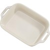 STAUB Ceramics Rectangular Baking Dish, 10.5x7.5-inch, Rustic Ivory