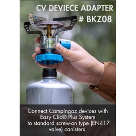 CAMPINGMOON Camp Gas Cooker Adapter for Converting CV Bayonet Connection to Type MSF-1a Connection or Lindal Valve Connection Black BKZ08
