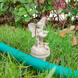 3Pcs Garden Hose Guide Spike Stake Metal Hose Roller Guide, Rustproof Coated Antique Plant Saver Tools for Yard, Lawn Hose Roller Support (D Style)