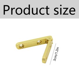 Hinges Small Mini Hinge, Foldable - Mini Hinges Door Hinges Barrel Brass Hidden Furniture Hinges DIY Jewellery Box Gift Box Wooden Box Jewellery Box Miniature Gold 20 Pieces 30 x 30 mm