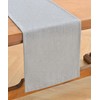 Wracra Linen Style Table Runner, Table Runners 48 Inches Long,Silver
