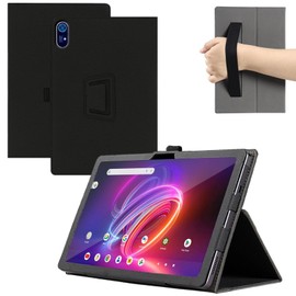 GEJEFA Case for Acer Iconia Tab P11, Premium PU Leather Protective Case with Hand Strap [Auto Wake/Sleep] Shockproof Folding Stand Cover for Acer Iconia Tab P11, Black