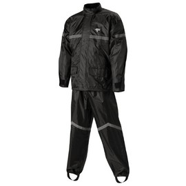 Nelson-Rigg Stormrider 2-Piece Rain Suit (Black/Black, Large)