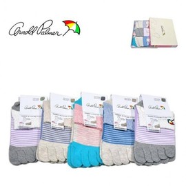 Ringgle Kkuldang Women's Low-Cut Toe Footie Socks 5 Pairs, Random Assortment, 24cm