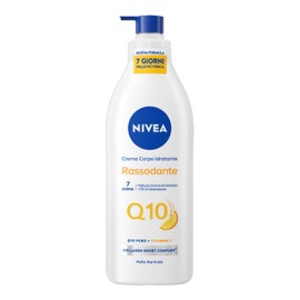 NIVEA Q10 Crema Corpo Idratante Rassodante 400 ml, Crema rassodante corpo con Coenzima Q10 Puro e Vitamina C, Crema idratante corpo 72h per pelli normali per una pelle più tonica ed elastica