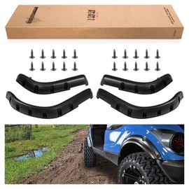 WORLD 9.99 MALL Golf Cart Accessories 4-PCS Fender-Flares Front & Rear for EZGO RXV 2008-2015 Original Models, with Mounting Hardware (Not Fit Modified Carts)