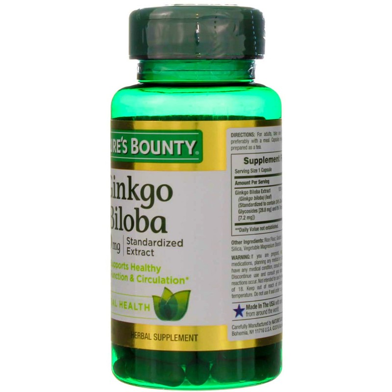 Nature's Bounty Ginkgo Biloba 120 mg Double Strength - 100