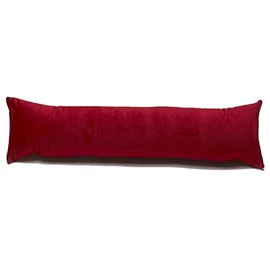 Classic Home Store Burgundy Velvet Draught Excluder Narrow Boat Caravan Soft Cotton Draft Stopper (2ft 6")