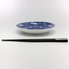 Kowa Pottery Hasamiyaki Japanese Komon Plate, Matsuba, Blue