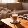 Absorbent Ceramic Coaster Sets of 6 with Holder, Marble Style