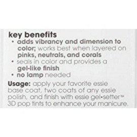 essie 1 Essie Gel Setter Nail Polish 3D Pop Tints Tinted Top Coat, BIRDS EYE BLUE 02