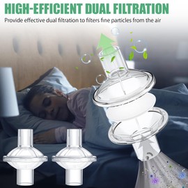 Inline Filter for CPAP Universal for BiPAP Machine Inline CPAP Filters Standard Tubing Compatible with All 22mm 25mm Tube Effectively Filters 4 Pack