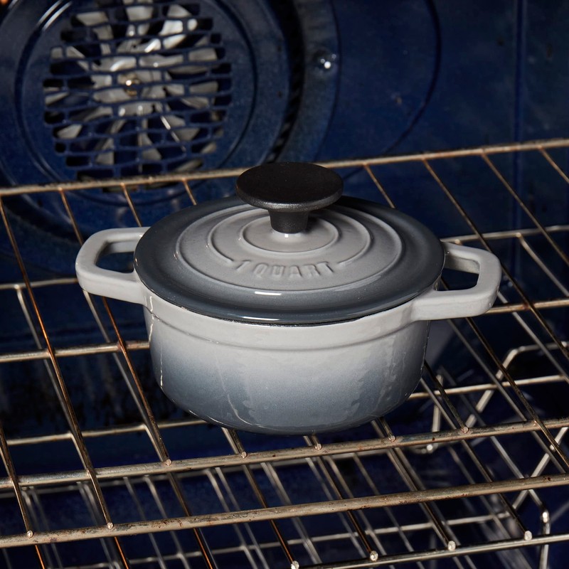 Smith & Clark 1-Quart Enameled Cast Iron Dutch Oven Pot