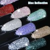 Gsnagole Reflective Sparkling Gel Nail Polish, Holographic Glitter Gel, Glitter