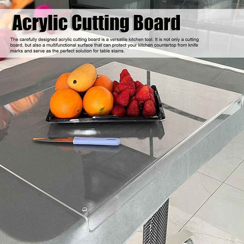 Acrylic Cutting Board Non Slip Clear Cutting Board with Counter
