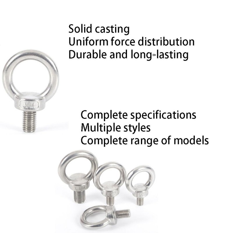 6Pcs Eye Bolts, M8 Eye Bolt,Eye Bolts Heavy Duty for
