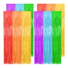 Vaktop 4pcs Foil Curtain, Rainbow Tinsel Curtain, Metallic Foil Fringe