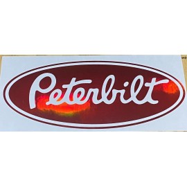 Red Chrome Oil Slick Peterbilt Decal Sticker