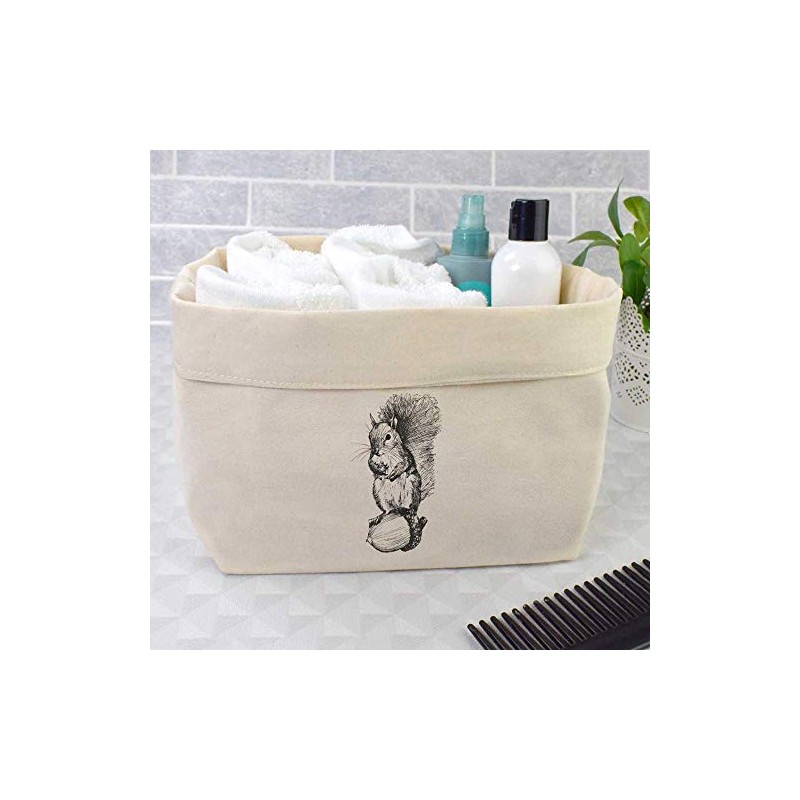 Large 'Squirrel With Acorn' Canvas Organiser/Storage Bag (OR00004462)