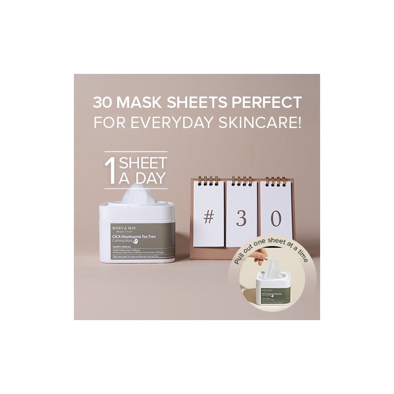 Mary&May [Mary&May]CICA Houttuynia Tea Tree Calming Mask (30ea)