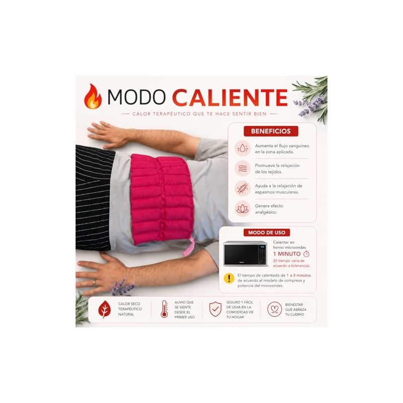 Compresa Caliente Terapéutica | Almohadilla de Semillas y Plantas Medicinales