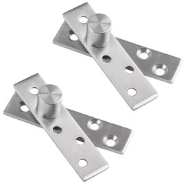 2 Sets Eccentric Pivot Hinge 360° Rotation Hinge Revolving Door Stainless Steel Concealed Rotating Hinge 73x18mm for up Down Shaft Door Window Cabinet(Eccentric Pivot Hinges, 73 * 18mm)