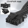 ELFJMZP 12VHPWR to 3X 8Pin PCIe GPU Adaptor Cable, 18AWG
