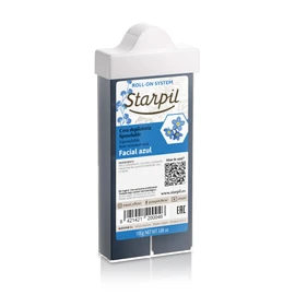 STARPIL Cera Depilatoria Azul Facil Roll-on para Pieles Sensibles | Alta Temperatura | Sin Sensación de Calor | Higiénica y Efectiva | Ideal para Rostro | Respetuosa con la Piel | Fusión Rápida