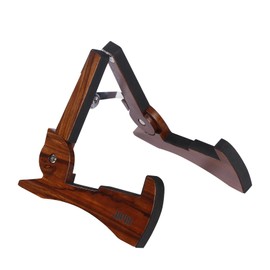 JIPIS Portable Guitar Stand, Solid Wood Acoustic Guitar Stand for Electric Guitar，Bass , Banjo Classic Stable Single Guitar Stand Holder(MA-38E Zebre Wood)