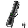 1Pack Rechargeable Flashlights High Lumens, LED Flashlight Rechargeable with LCD