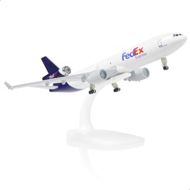 MD-11 1/300 Fedex Aircraft Model Made of Diecast Metal with Stand Alloy Aeroplane Model for Adults 8.3 Inch Suitable for Gifts and Exhibition Decorations for Aviation Enthusiasts