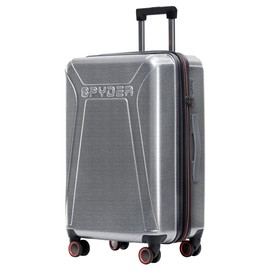 Spyder Traverse 25 Inch Expandable Hardside Upright Suitcase with 360° Spinner Wheels, TSA Approved Lock, Silver